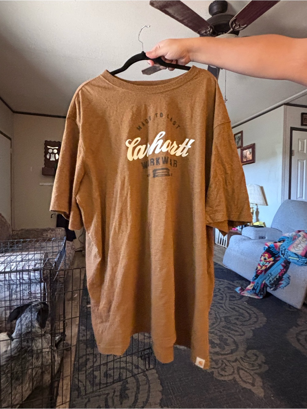 Carhartt Brown Graphic Back-Logo Short Sleeve Tee